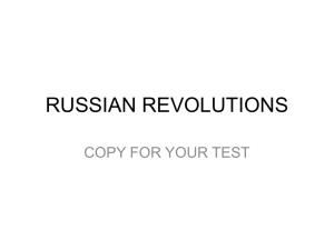 RUSSIAN REVOLUTIONS