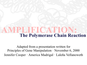 Sequencing: The Polymerase Chain Reaction (PCR) and Its