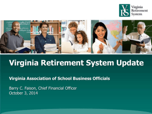 Virginia Retirement System Update