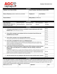 Employer Information Form SECTION A Employer (legal) Name