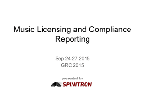 Music Licensing and Reporting (Powerpoint