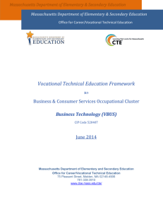 Business Technology Framework - Massachusetts Department of