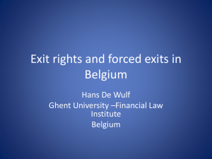 Exit rights and forced exits in Belgium