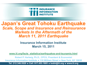 Significant Earthquakes/Tsunamis in Japan