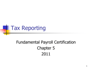 Tax Reporting - Chicago Chapter APA
