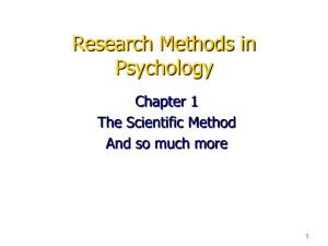 Research Methods in Psychology - Towson University