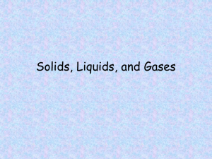 Solids, Liquids, and Gases