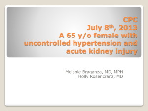 CPC July 8th, 2013 A 65 y/o female with shortness of breath, fatigue
