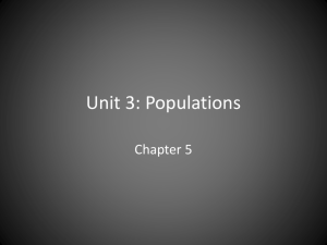 Unit 3: Populations