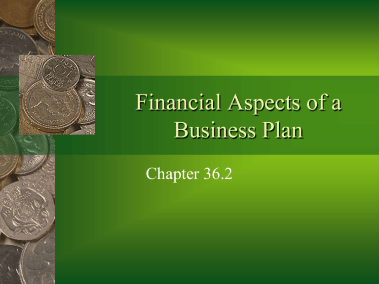 financial aspects of business plan class 12