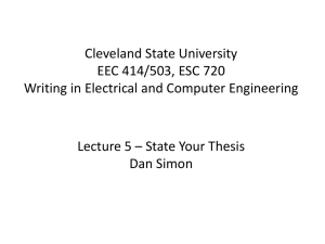 Lecture 5 - Academic Server| Cleveland State University