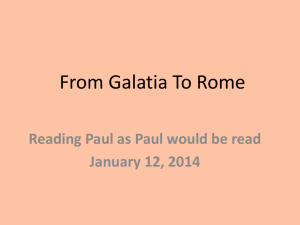From Galatia To Rome