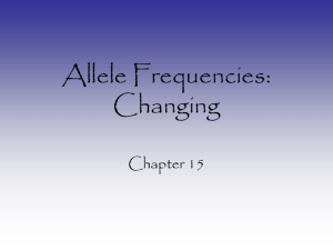 Allele Frequencies: Changing