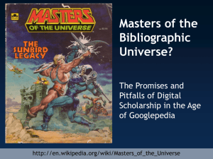 Master of the Bibliographic Universe