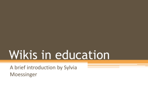 Wikis in education