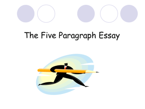 5 Paragraph Essay