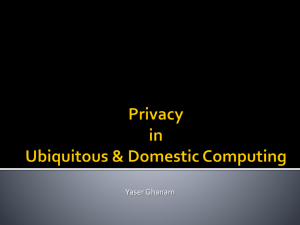 Privacy in Ubiquitous Computing