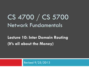 Inter-domain Routing