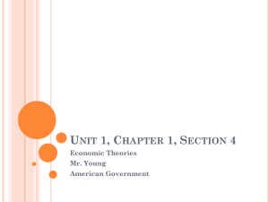 Chapter 1, Section 4 Economic Theories