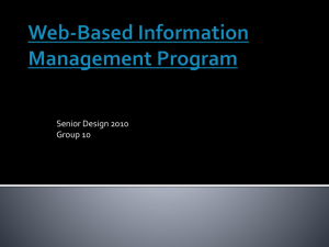 Web-Based Information Management Program