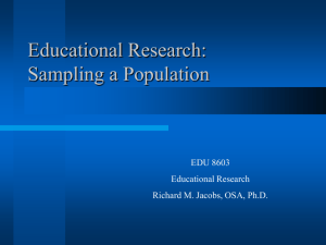 Sampling a Population