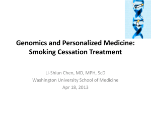 Genetics of Smoking Cessation