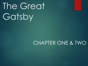 Gatsby - Chapters 1 & 2