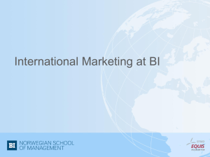 International Marketing at BI