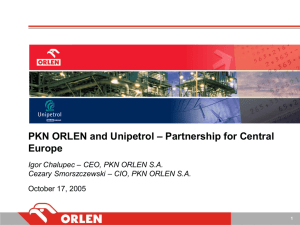 PKN Orlen - Unipetrol