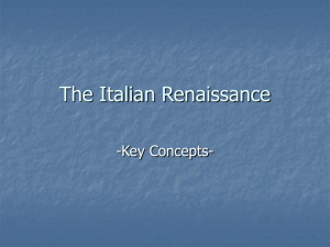 The Italian Renaissance