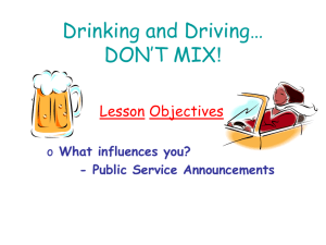 Drinking and Driving… DON'T MIX!