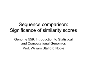 Sequence comparison: Dynamic programming