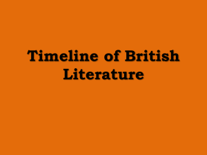 PPT notes: Timeline of British Literature