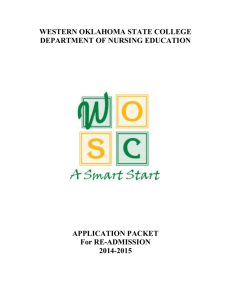 2014 application for re-entry into the associate degree nursing