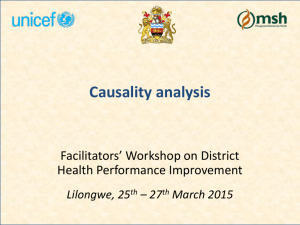 Bottleneck Analysis - District Health Performance Improvement