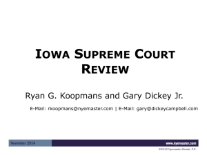 Iowa Supreme Court Review