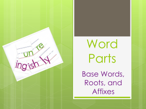 Word Parts