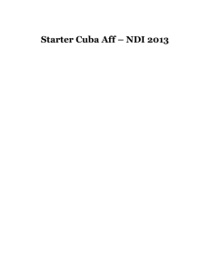 Starter Cuba Aff – NDI 2013