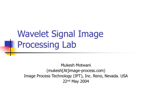 Proposal for Wavelet Signal Image Processing Lab