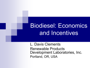 Biodiesel - diesel equipment technology
