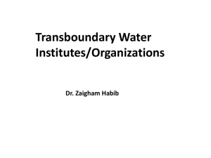 Transboundary Institutions by Zaigham Habib