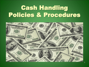 Cash Handling Policies & Procedures