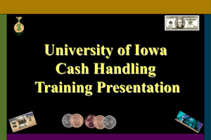 Who is going to collect the cash? - Accounting and Financial Reporting