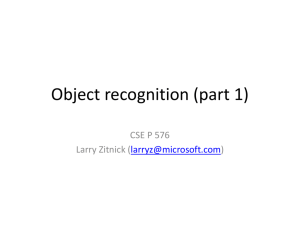 Object recognition (part 1)