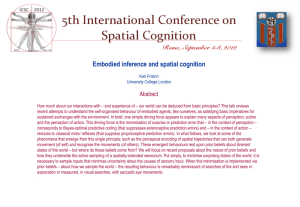 Embodied inference and spatial cognition