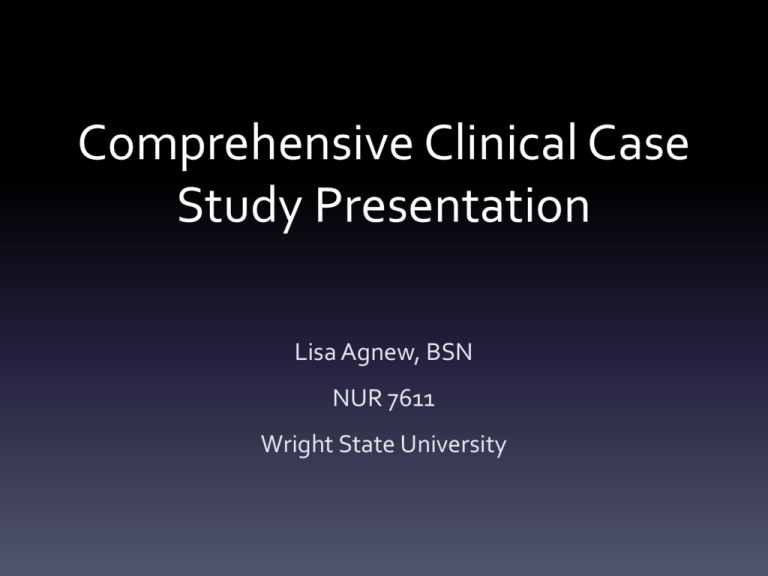 presenting a clinical case study