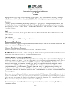 Community Partnership Board of Directors April 15, 2015 Minutes