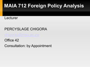 MAIA 712 Foreign Policy Analysis