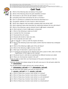 Cell Test Review