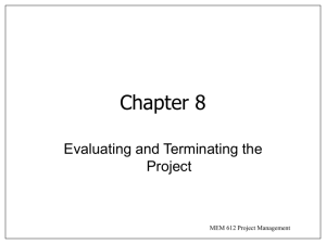 Evaluating and Terminating the Project